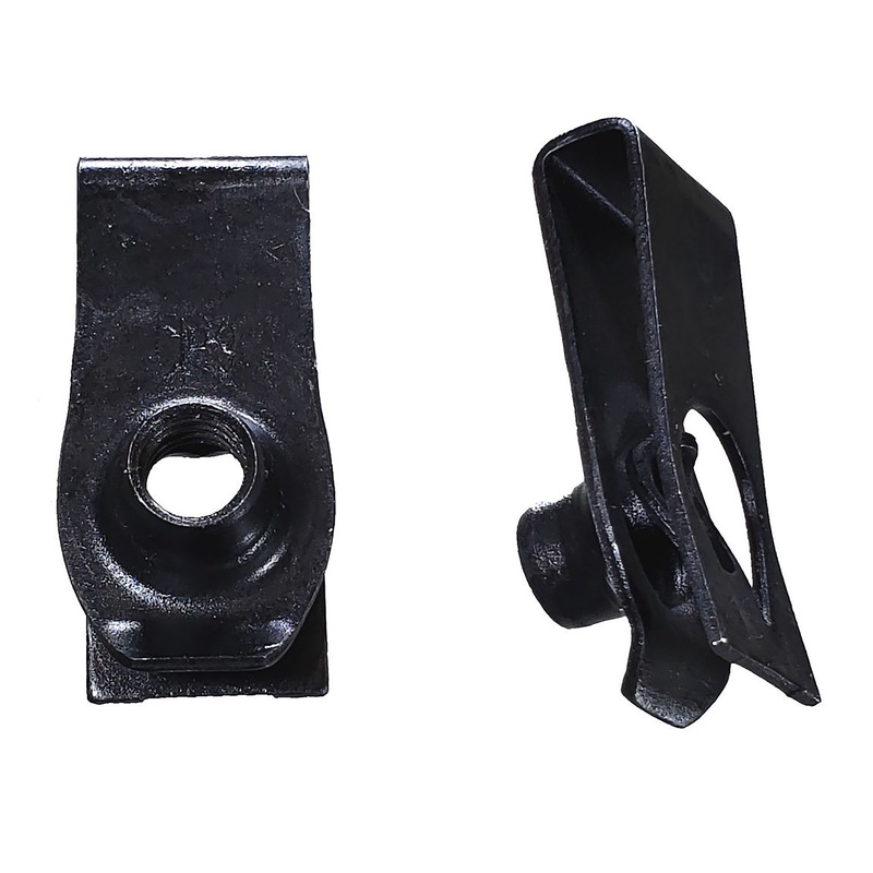 Black Long Extruded U Nuts – 6-1.0 MM Screw Size – 1 MM – 2.5 MM Panel – 25 Pack