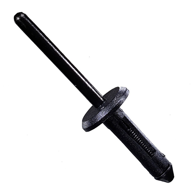 Black Nylon Blind Rivet Mandrel Retainer – 13/64 Dia. – 15/32 Flange – 25 Pack