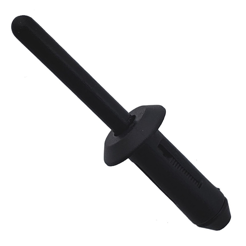 Black Nylon Blind Rivet Mandrel Retainer – 17/64 Dia. – 1/2 Flange – 25 Pack