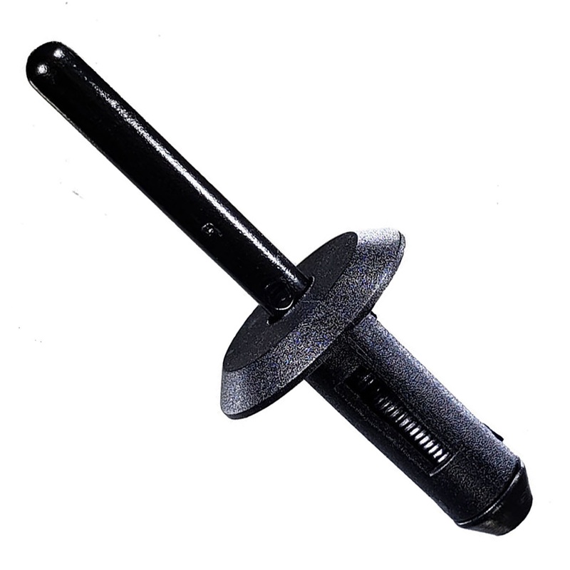 Black Nylon Blind Rivet Mandrel Retainer – 17/64 Dia. – 23/32 Flange – 25 Pack