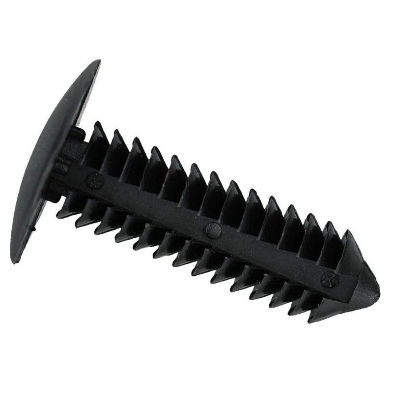 Black Nylon Bumper Fascia Clip Retainers – 9/32 Hole – 1 11/64 Stem – 3/4 Head – 25 Pack