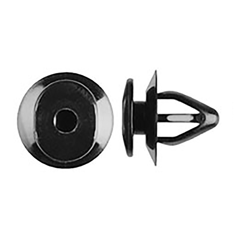Black Nylon Door & Fender Trim Retainers – 9MM Hole 11.5MM Stem – 25 Pack