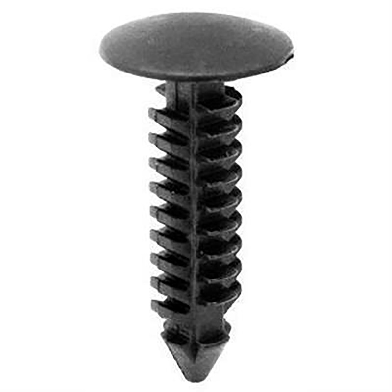 Black Nylon Engine Mount Heat Retainer Clips – 1/4 Hole – 15/16 Stem 1/2 Head – 25 Pack