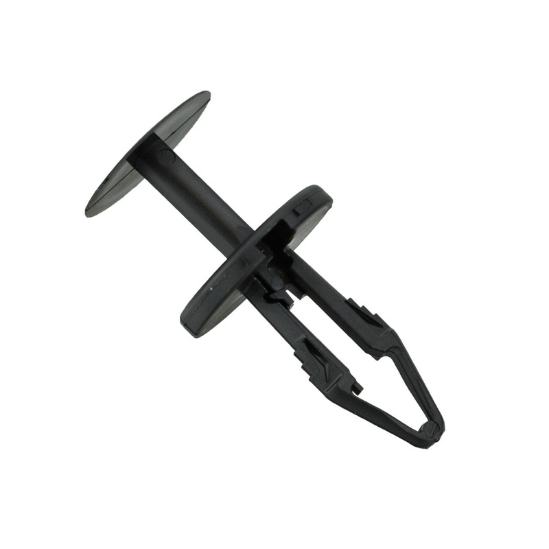 Black Nylon Ergo Tufloks Push Retainer Clips – 1/4 Hole – 22 MM Stem – 25 Pack