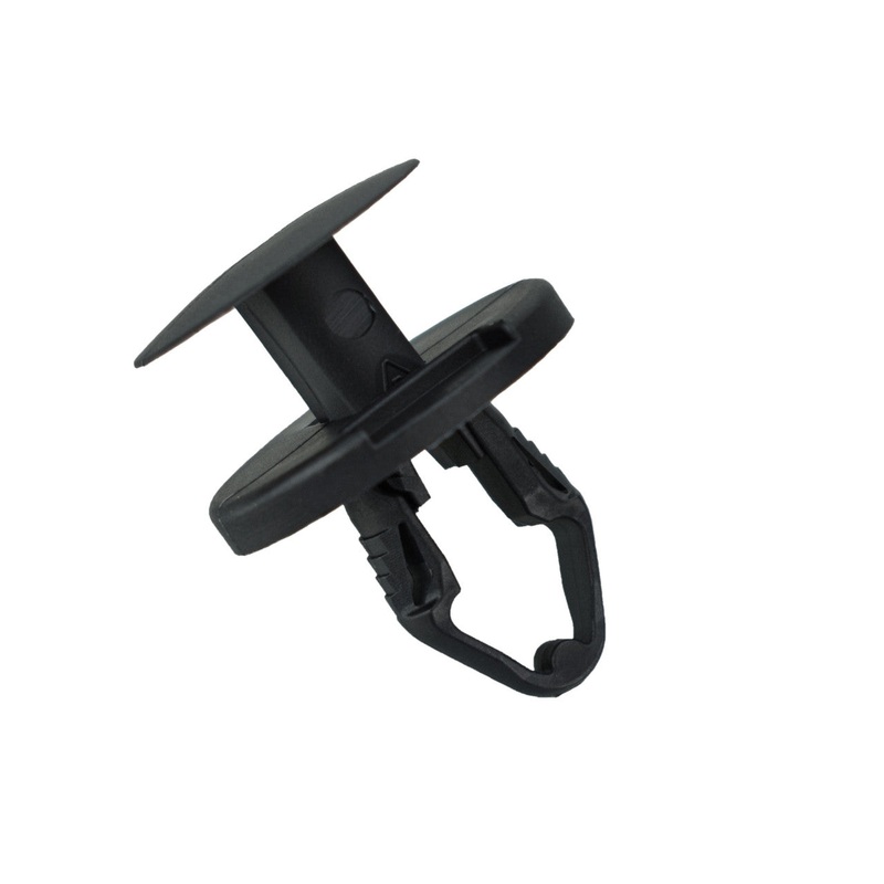 Black Nylon Ergo Tufloks Push Retainer Clips – 21/64 Hole – 14 MM Stem – 50 Pack