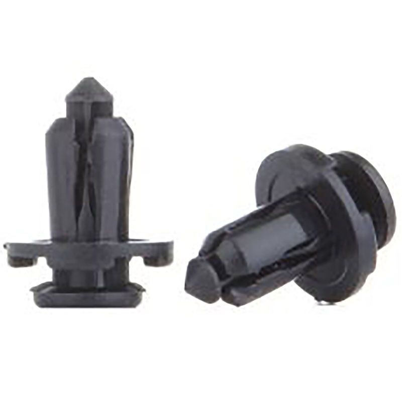 Black Nylon Fender & Grille Push Type Retainers – 10MM Hole 15MM Stem 21MM Flange – 15 Pack