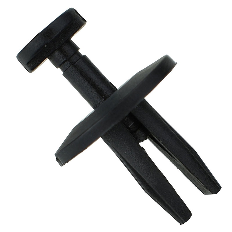 Black Nylon Fender & Mud Skirt Liner Push Retainer Clips 1/4 Hole 9/16 Stem – 50 Pack