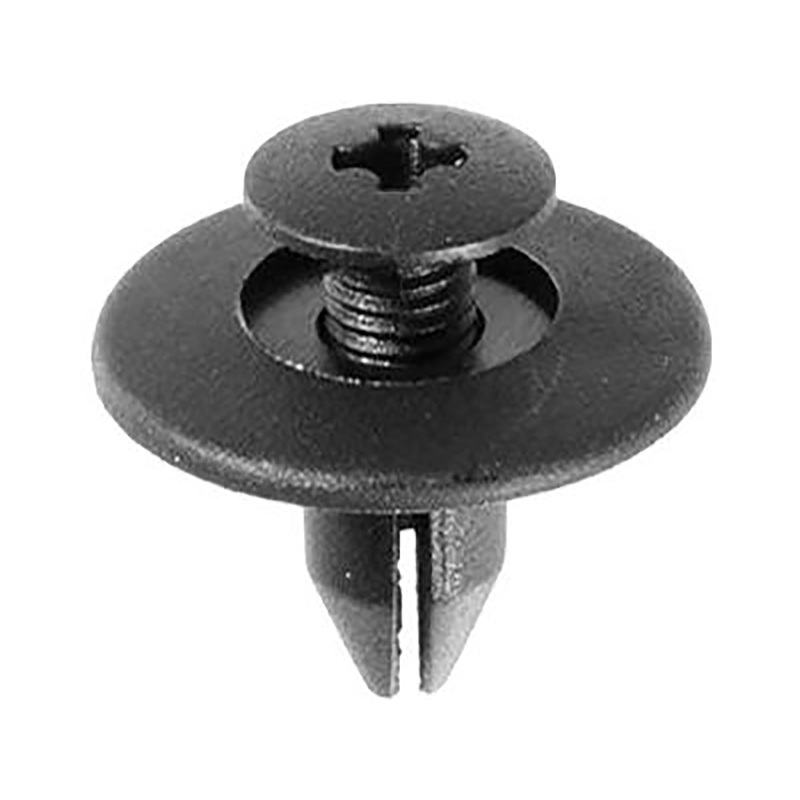 Black Nylon Fender Retainers Phillips Screw Retainers – 7MM Hole 12MM Stem 20MM Flange – 15 Pack