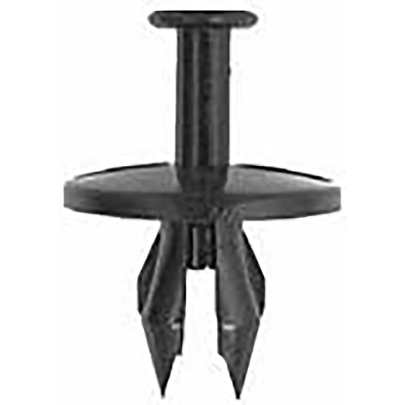 Black Nylon Push Retainer Clips – 3/8 Hole – 23/32 Stem – 1 Flange – 25 Pack