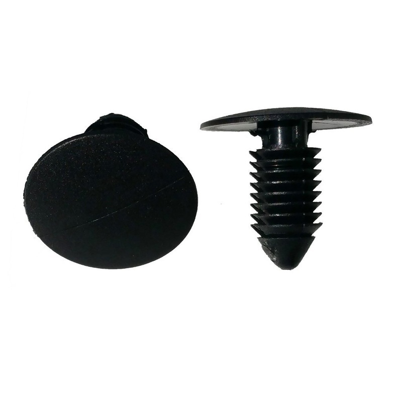 Black Nylon Radiator Apron Panel Clip Retainers – 3/8 Hole – 27/32 Stem – 1 Head – 25 Pack