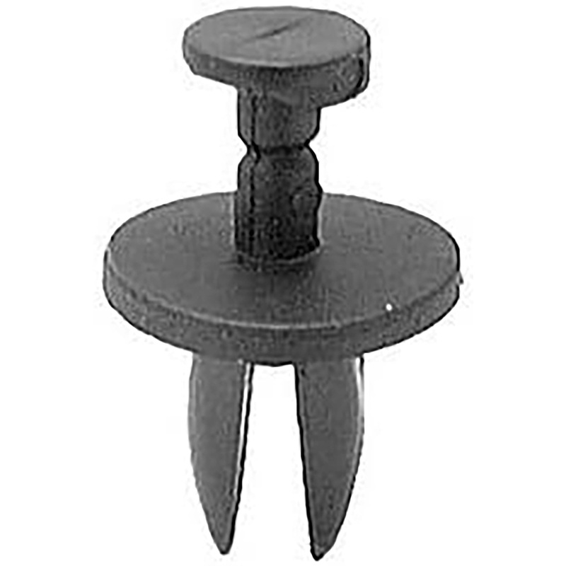 Black Nylon Radiator Push Retainer Clips – 5/16 Hole 13.5 MM Stem 17 MM Flange – 25 Pack