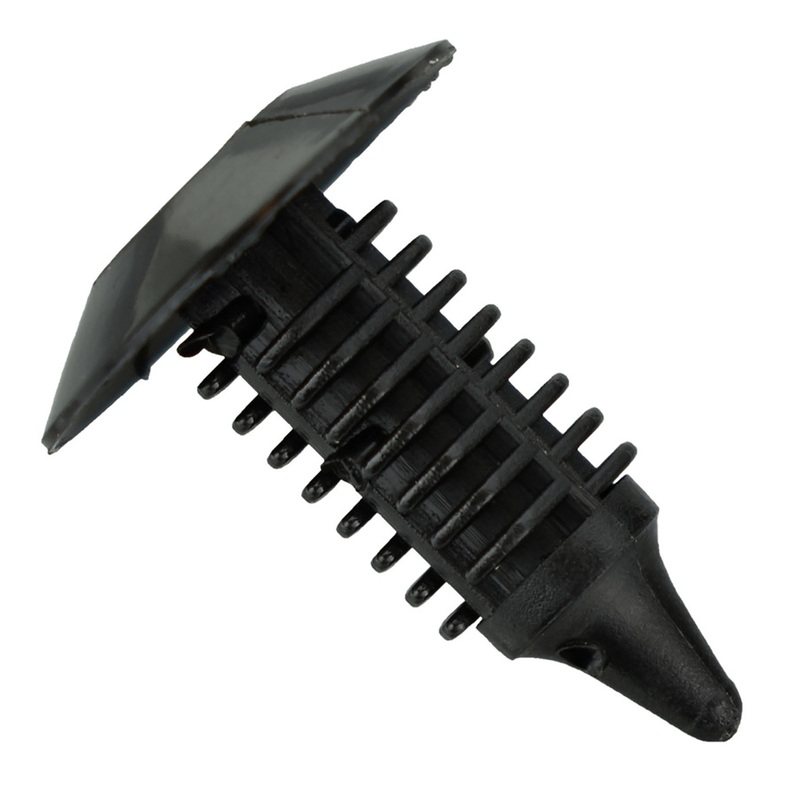 Black Nylon Trim Panel Clip Retainers – 5/16 Hole – 31/32 Stem – 3/4 Head – 25 Pack