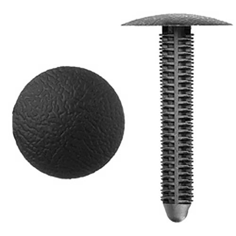 Black Nylon Trim Panel Retainer Clips – 9/32 Hole – 1 3/4 Stem – 3/4 Head – .075 – 25 Pack