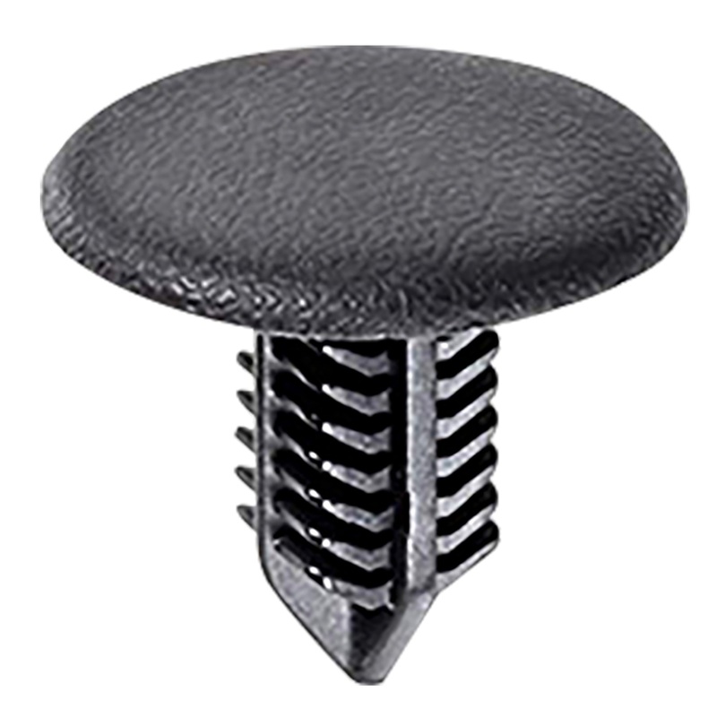 Black Nylon Trunk Interior Trim Retainers – 7MM Hole 15MM Stem 18MM Head – 25 Pack