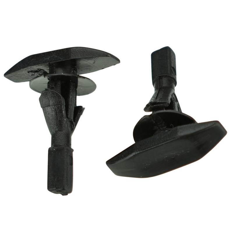 Black Nylon Weatherstrip Clip Retainers – 15/64 Hole – 12.3 MM Stem – 50 Pack