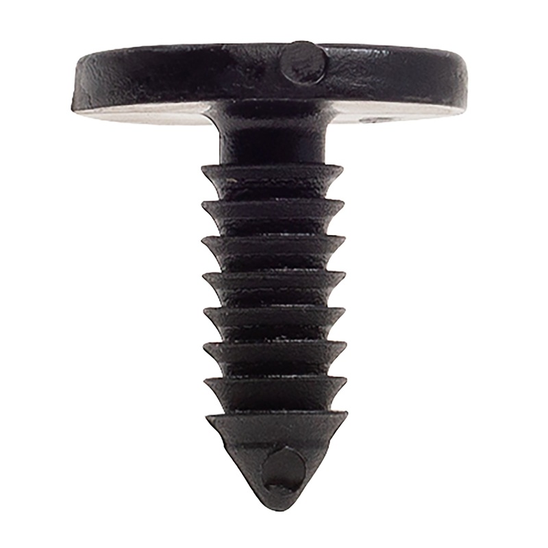 Black Nylon Weatherstrip Retainer Clips – 1/8 Hole – 13/32 Stem – 3/8 Head – 100 Pack