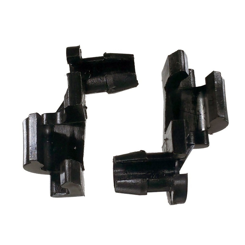Left Hand Side Black Nylon Door Rod Hood Clips Retainer – 5/32 Rod 17/64 Hole – 50 Pack
