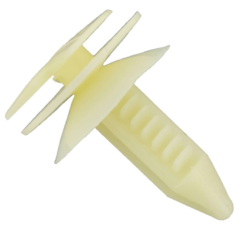 Natural Nylon Door Trim Panel Clip Retainer – 6.5 MM Hole 21 MM Stem 17 MM Head – 50 Pack