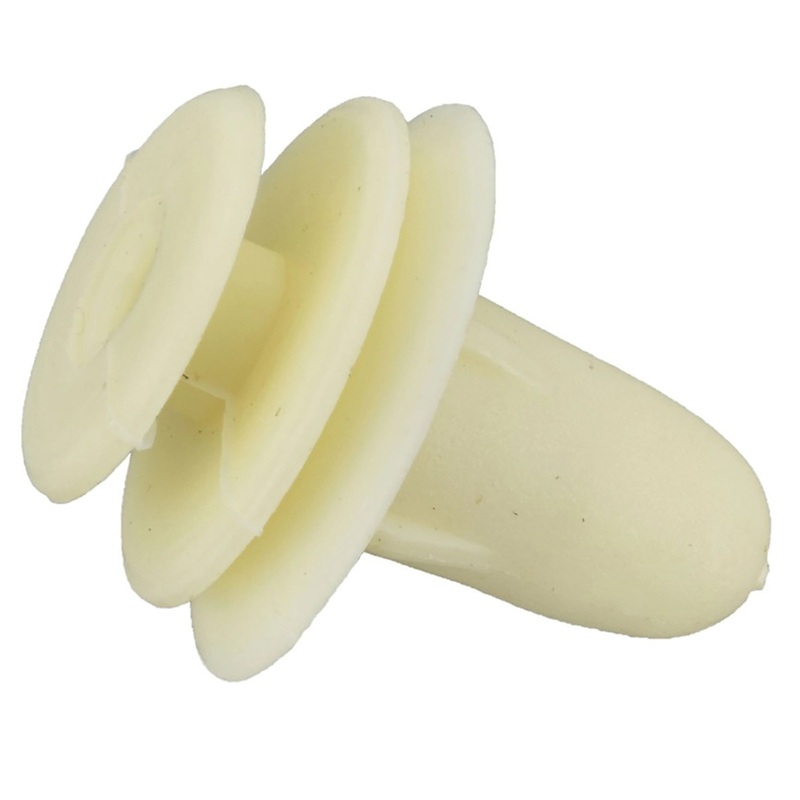 Natural Nylon Door Trim Panel Clip Retainer – 9 MM Hole 14 MM Stem 13 MM Head – 25 Pack