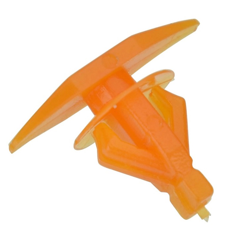 Orange Nylon Weatherstrip Retainer Clips – 15/64 Hole 10 MM Stem 5 x 15 MM Head – 25 Pack