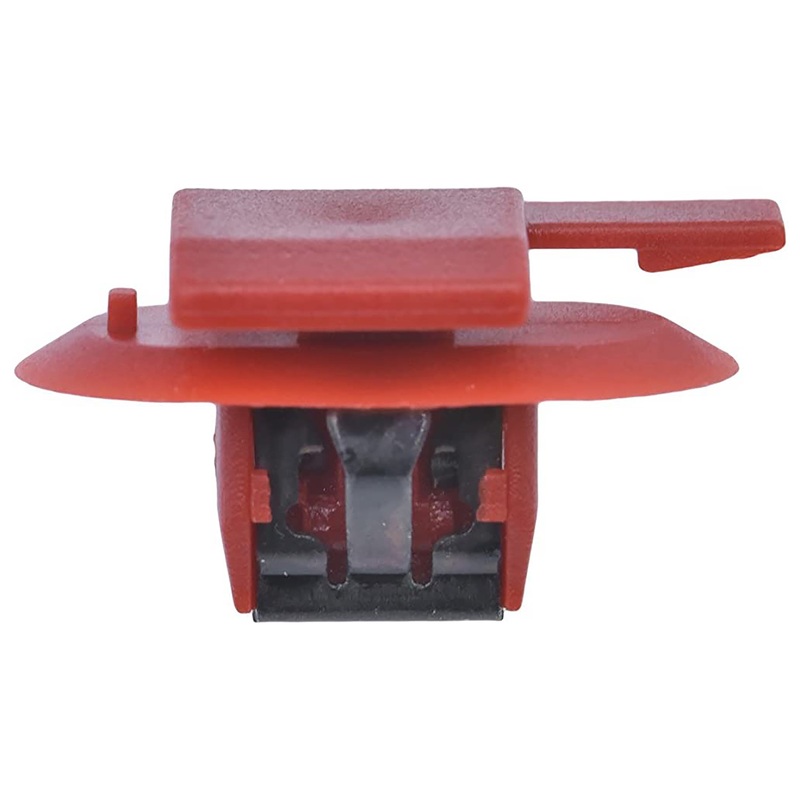 Red Nylon Metal Reinforced Interior Trim Windshield Garnish Moulding Retainers 10MM Stem – 10 Pack