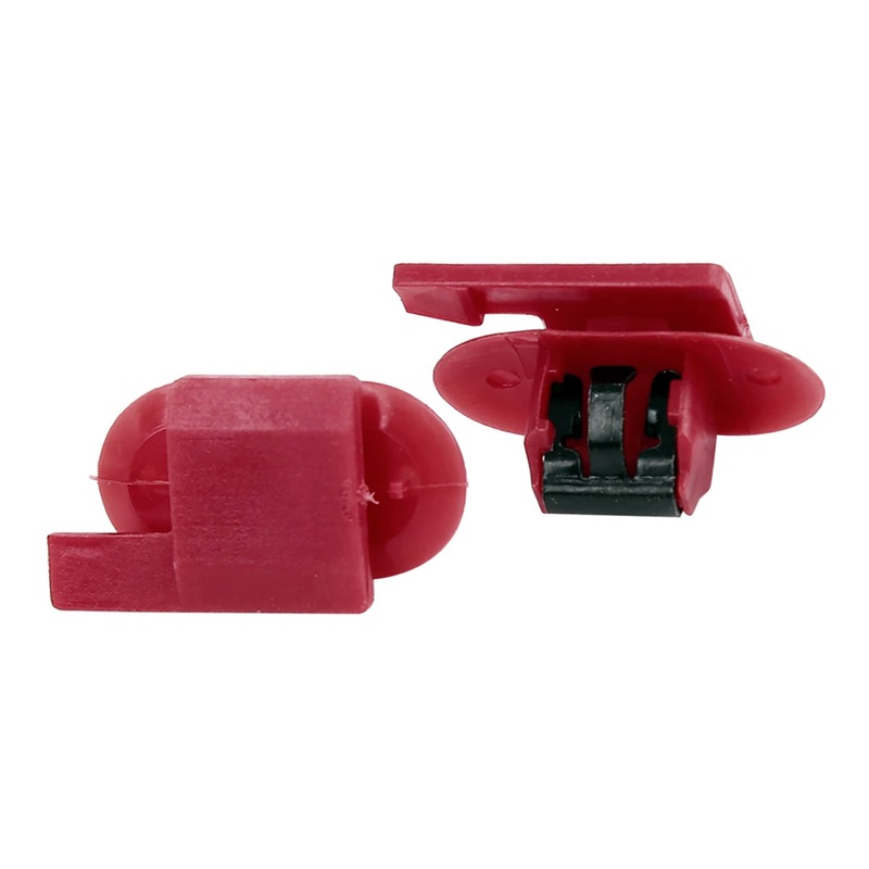 Red Nylon With Sealer & Metal Reinforced Door Sill Plate Retainers 10MM Stem 17 x 24MM Top – 10 Pack