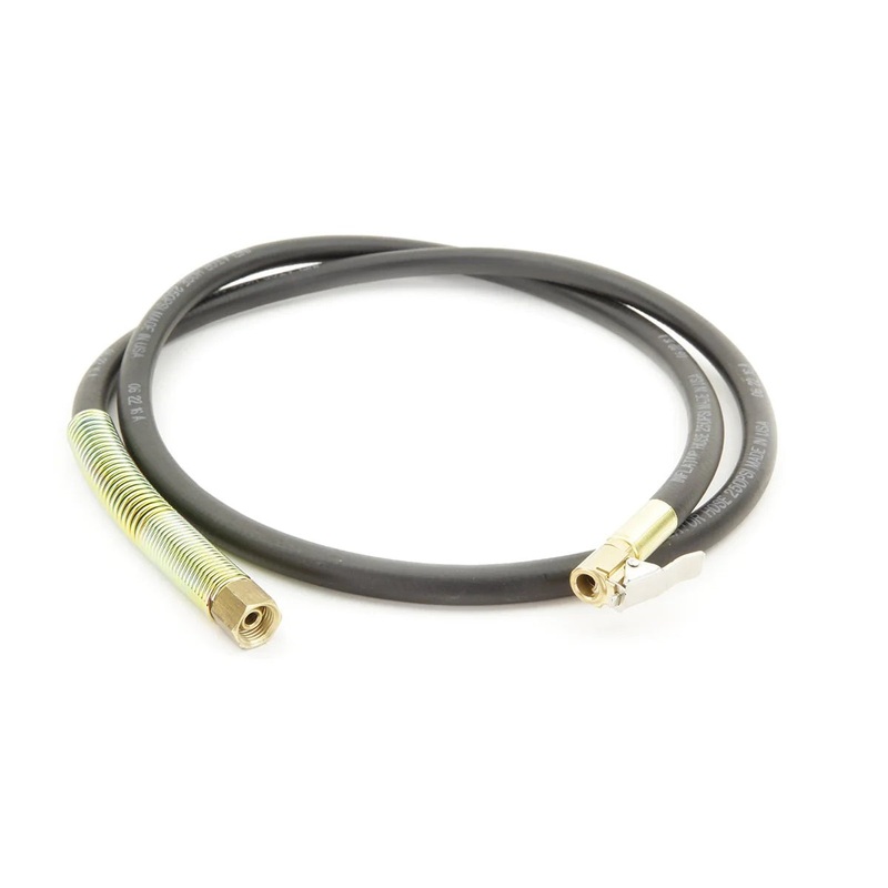54 Inflator Hose Assembly With Spring Guard (Open Coupling & 1/4 Female NPT Swivel)
