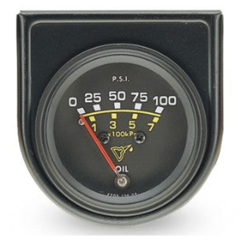 Equus Mechanical Oil Pressure Gauge 2diam 0-100 Psi Black Bezel