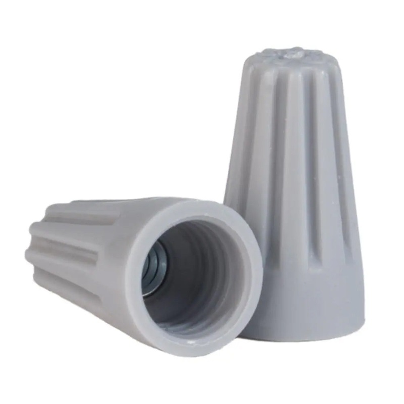 Grey Screw On Connector 22-14 Gauge Wire Nuts – 100 Pack