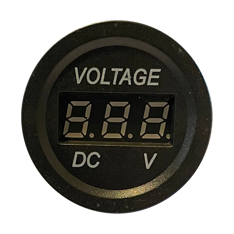 Mini Digital Voltage Meter Gauge 30 Volts with 1-1/8 Mounting Hole