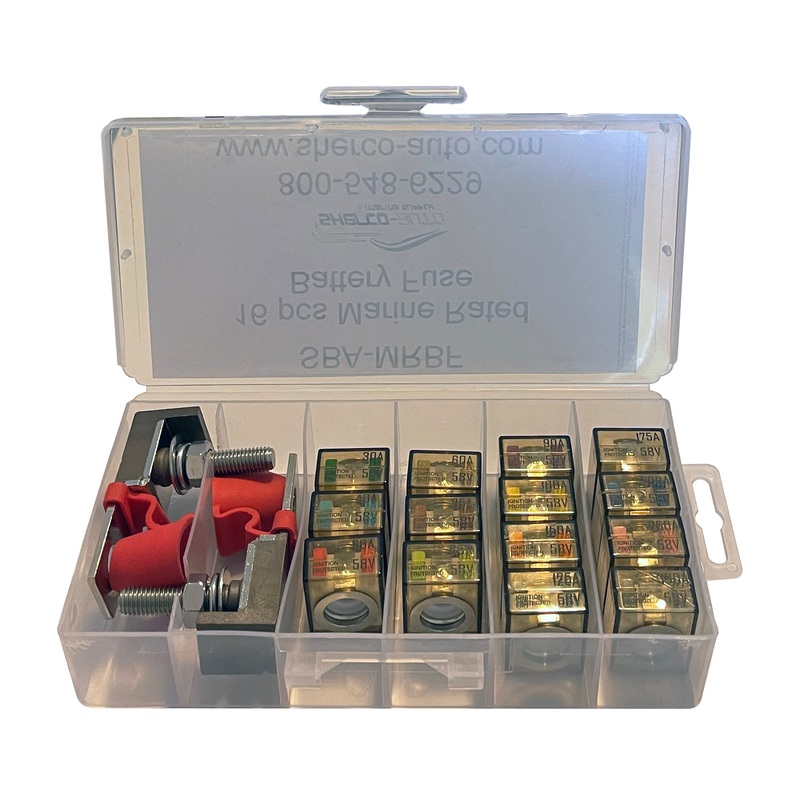 MRBF Marine Rated Battery Fuse & Block 30 to 300 Amp Kit – 16 Pieces