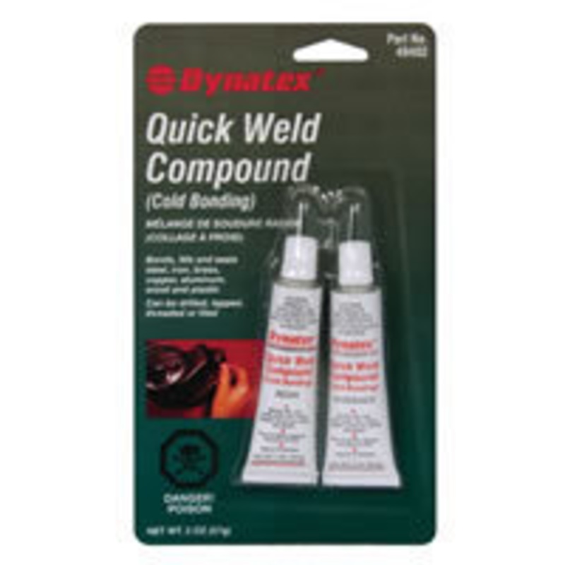 Quick Weld Compound – (2) 1 Oz. Tubes – Resin & Hardener – Carded