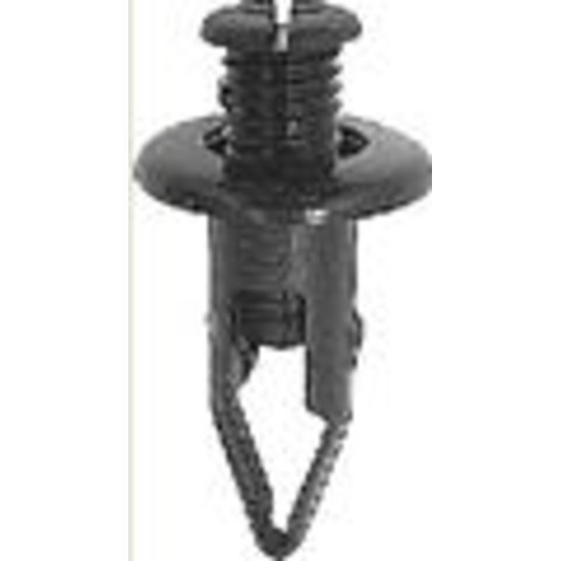 Black Nylon Bumper Fascia Retainer Head Diameter 20mm, Stem Length 27mm, Fits Into 10mm Hole Honda – 25 or 100 Pack