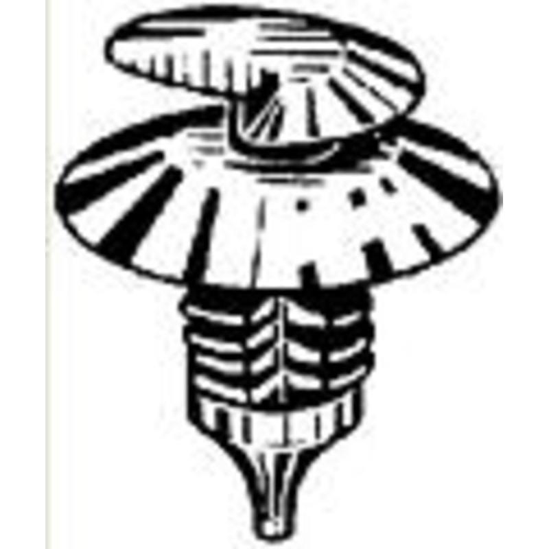 Black Nylon Door Trim Panel Retainer Bottom Head Diameter 3/4, Top Head Diameter 19/32,Stem Diamet – 25 or 100 Pack