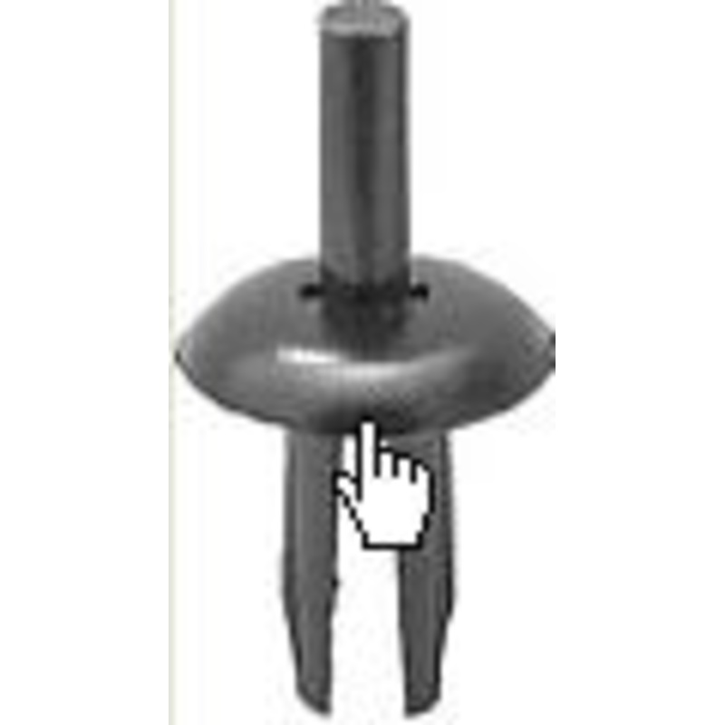 Black Nylon Fender Shield Retainer Head Diameter: 19/32, Stem Length: 5’8, Fits Into 1/4 Hole