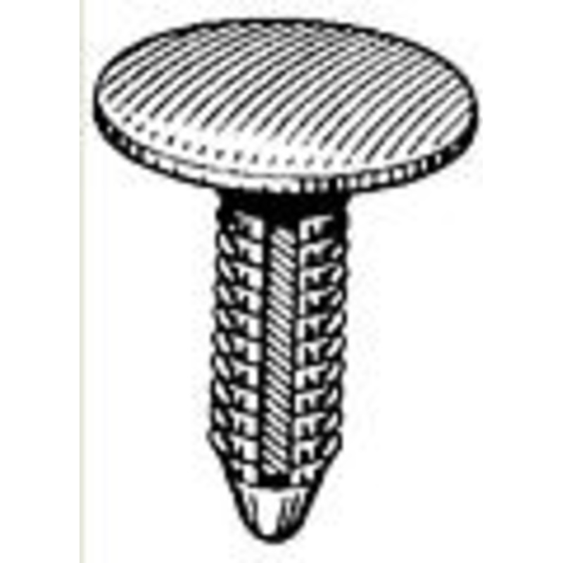 Black Nylon Front End Stone Shield Retainer GM 1981-on Head Diameter 7/8, Stem Diameter 7/16, S