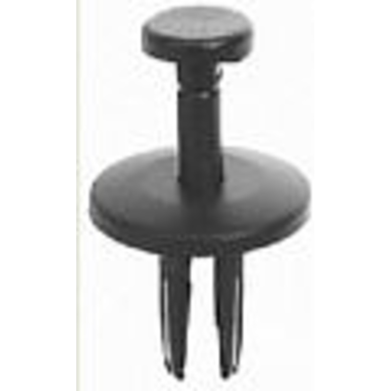 Black Nylon Front Fender Mud Skirt & Fender Liner Push-Type Retainer Head Dia: 11/16, Stem Length – 25 or 100 Pack