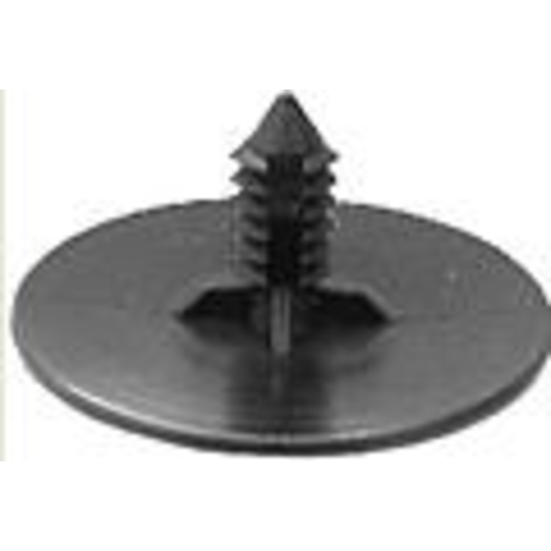 Black Nylon Hood Insulation Clip Head Diameter 1-21/32, Stem Diameter 5/16, Stem Length 3/4 GM # – 25 or 100 Pack