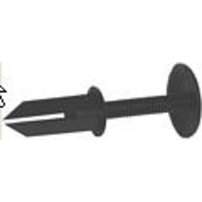 Black Nylon Instrument Panel Grille Retainer With Textured Head 1/4 (6.4mm) Hole Size – 25 or 100 Pack