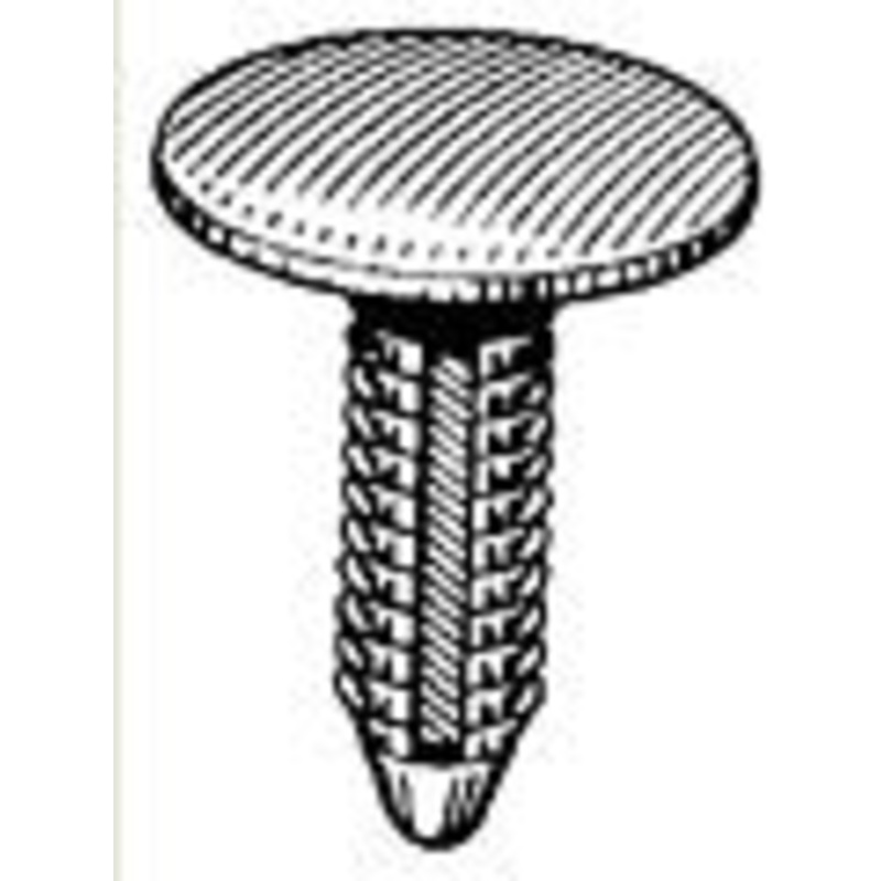 Black Nylon Mud Shield Retainer 1976-on Head Diameter 3/4, Stem Diameter 9/32, Stem Length 1/2