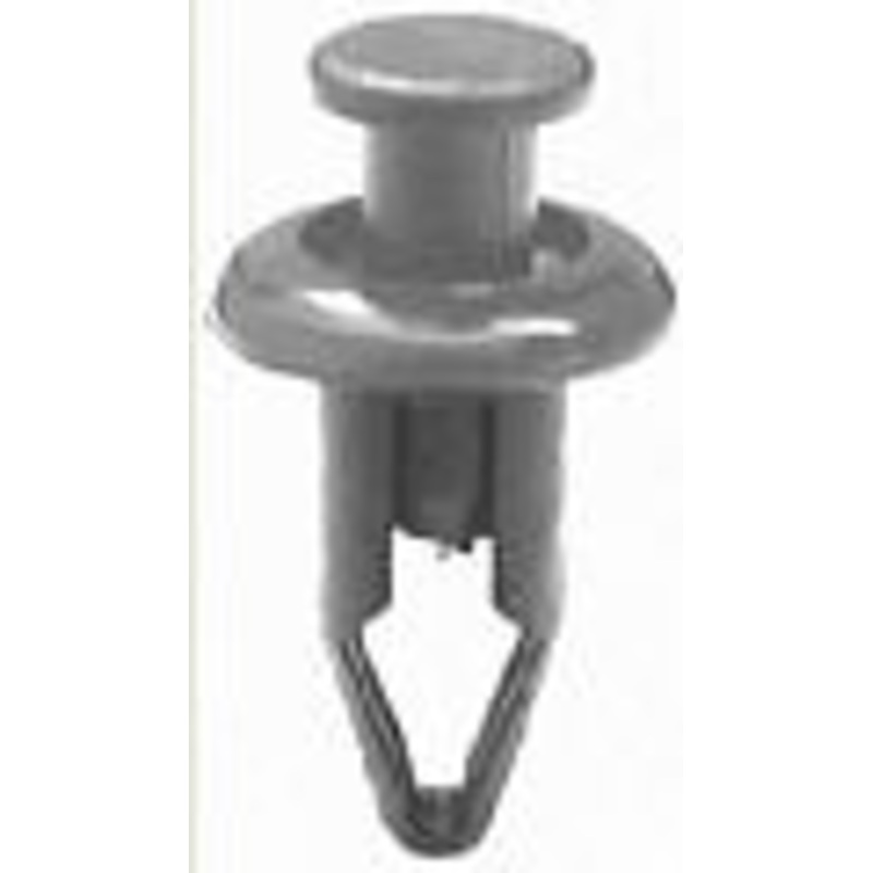 Black Nylon Push-Type Retainer 16mm Head Diameter 16mm, Stem Length 20mm, Fits Into 8mm Hole Nissan – 25 or 100 Pack