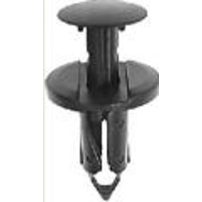 Black Nylon Push Type Retainer Head Diameter 20mm, Stem Length 20mm, Fits Into 8mm Hole GM # 2103024 – 25 or 100 Pack