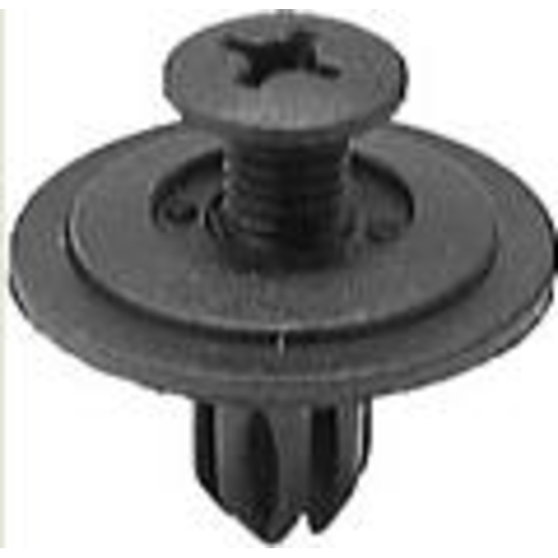 Black Nylon Vent Panel Blind RivetHead Diameter 18mm, Stem Length 11mm, Fits Into 6mm Hole Honda # 9 – 25 or 100 Pack