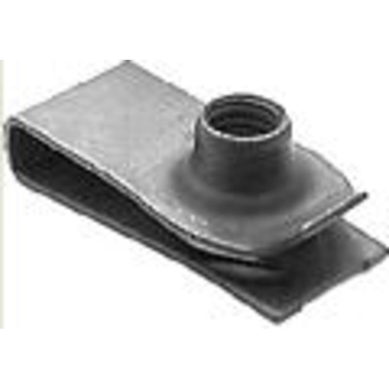 Black Phosphate Finish Extruded U Nut, 6  1.00mm,