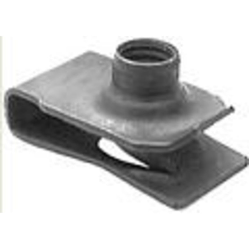 Black Phosphate Finish Extruded U Nut 6.3  1.00mm, .010 – .165 Panel Range, 17/32 Center H