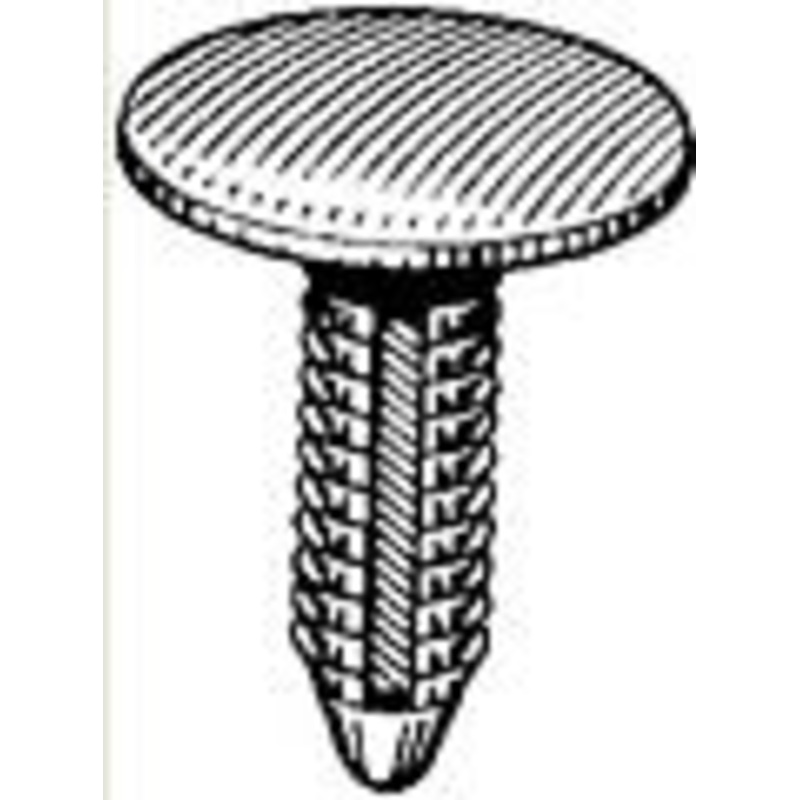 Black Universal Nylon Dash Panel Retainer Head Diameter 7/16, Stem Diameter 3/16, Stem Length 5/ – 25 or 100 Pack