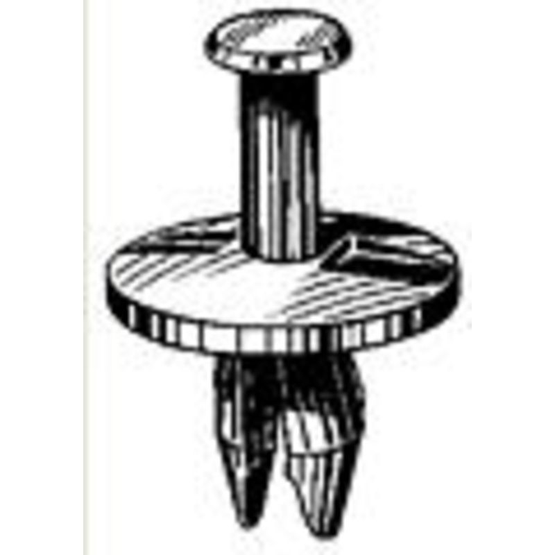 Black Universal Nylon Fascia Retainer Head Diameter 1, Stem Length 23/32, Fits Into 3/8 Hole GM – 25 or 100 Pack