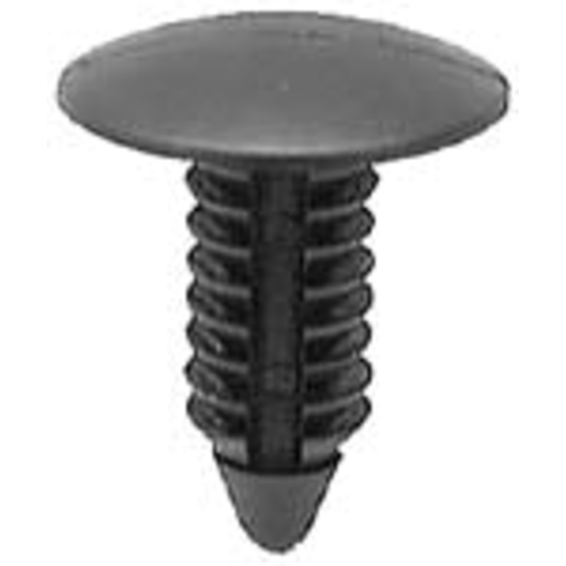 Black Universal Nylon Shield Retainer Head Diameter 11/16, Stem Diameter 5/16, Stem Length 13/16 – 25 or 100 Pack