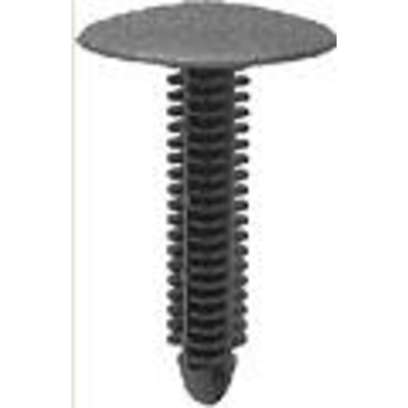 Black Universal Nylon Textured Head Panel Retainer Head Diameter 26mm, Stem Diameter 8mm – 25 or 100 Pack