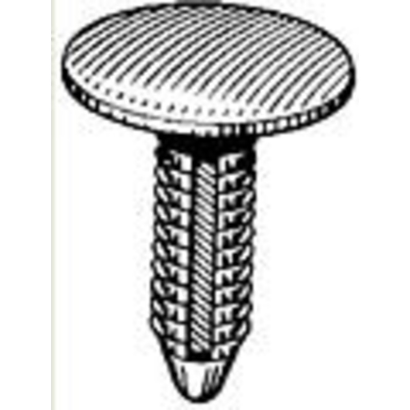 Black Universal Nylon Trim Panel / Bumper Filler Retainer Head Diameter 1/2, Stem Diameter 9/32 – 25 or 100 Pack